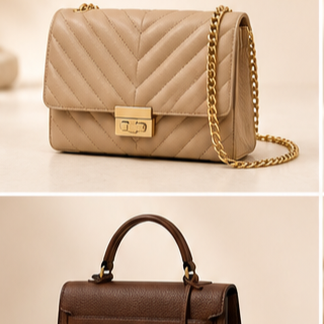 Maha Structured Leather Bag